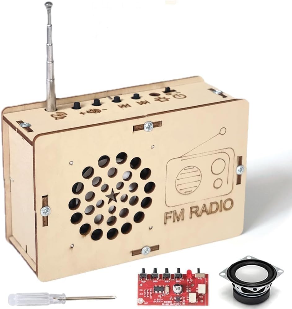 STEM Science Kits for Kids Boys Toys Age 5-7 8-12 8-13 Birthday Gifts for 6 7 8 9 10 11 12 13 14 Year Old Boys Girls Teen DIY FM Radio Building Electronics Engineering Experiments Circuits Cool Gadget