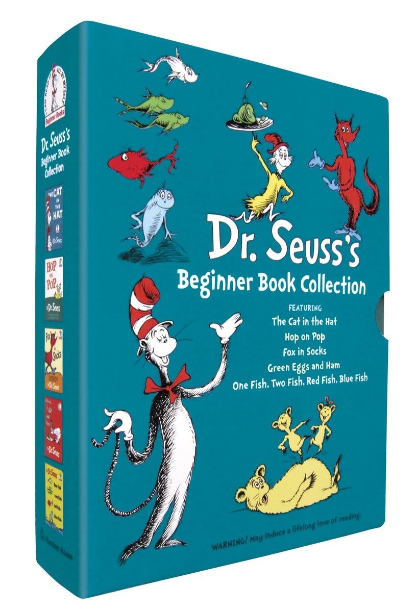 Dr. Seuss\'s Beginner Book Boxed Set Collection: The Cat in the Hat; One Fish Two Fish Red Fish Blue Fish; Green Eggs and Ham; Hop on Pop; Fox in Socks