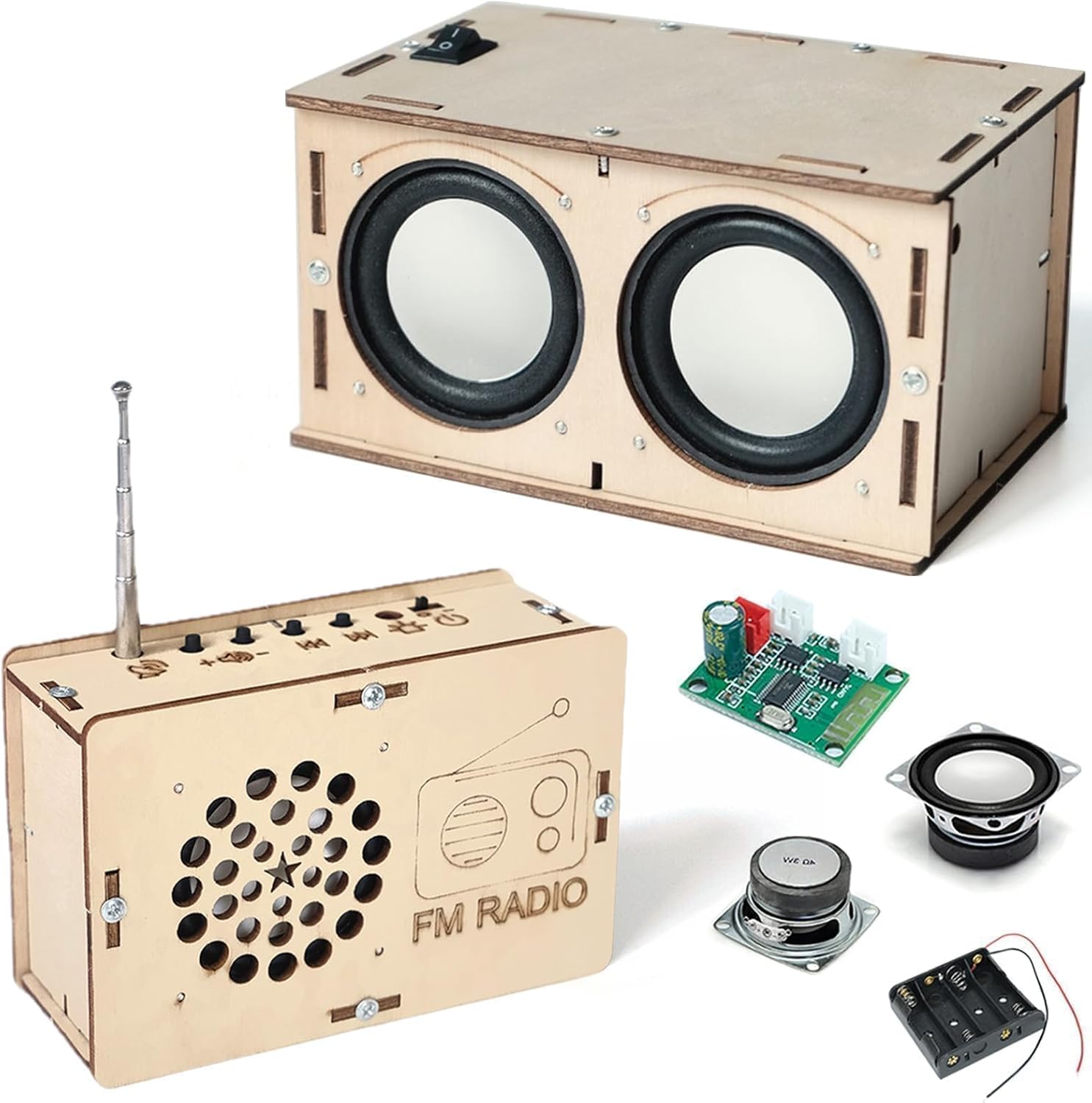 STEM Toys Building Kits for Kids Ages 8-12 14-16 Birthday Gifts for 9 10 11 12 13 14 15 Years Old Boys Girls Teens Bluetooth Speaker DIY FM Radio Science Experiments Engineering Circuits